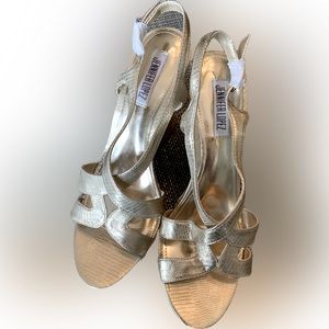 Jennifer Lopez Platinum Sandals NEW in Box